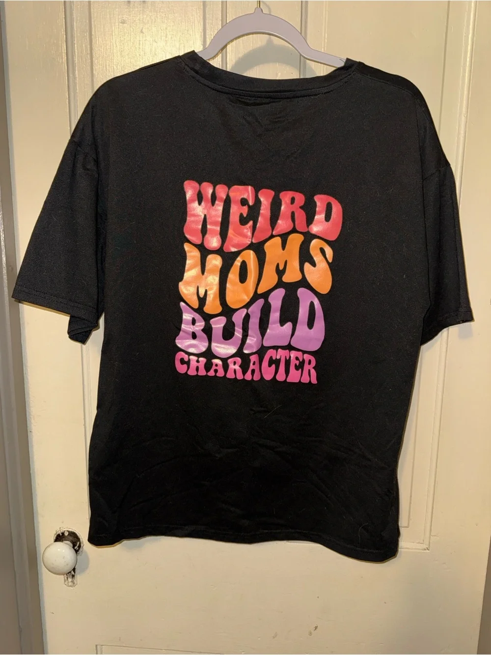 SHEIN Black Graphic Tee - Weird Moms Build Character